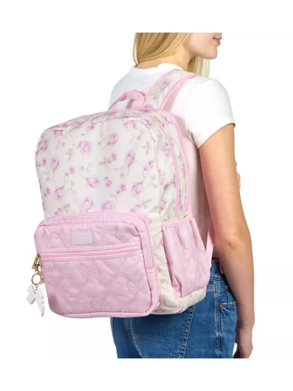 LoveShackFancy x Target - Yoobi Backpack - Everlasting Ribbon Rosa Sterling Dusk
